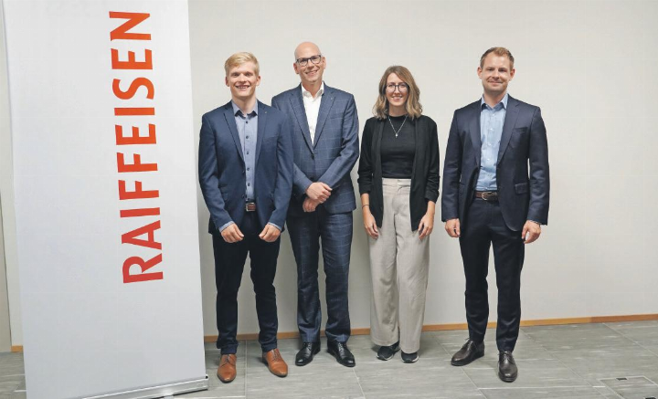 Von links: Nicola Buchs, Thomas Stöckli, Carmen Steiner und Lukas Breu.       FOTO: ZVG