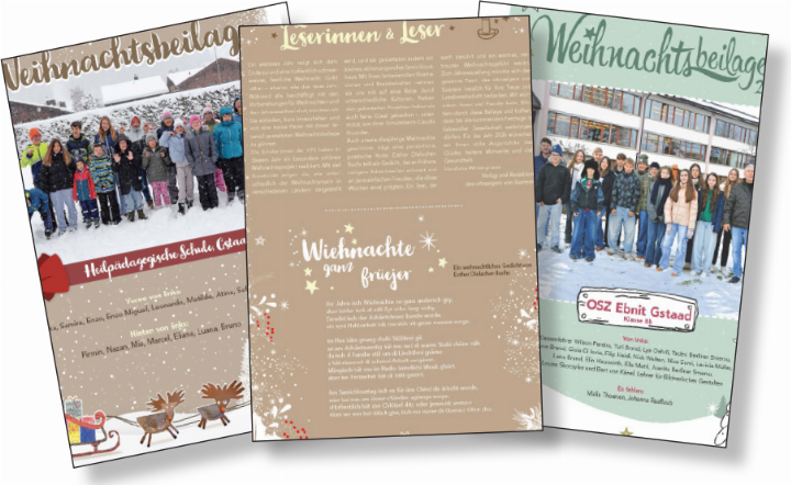 Schreiben Sie die Weihnachtsgeschichte der diesjährigen Weihnachtsbeilage!